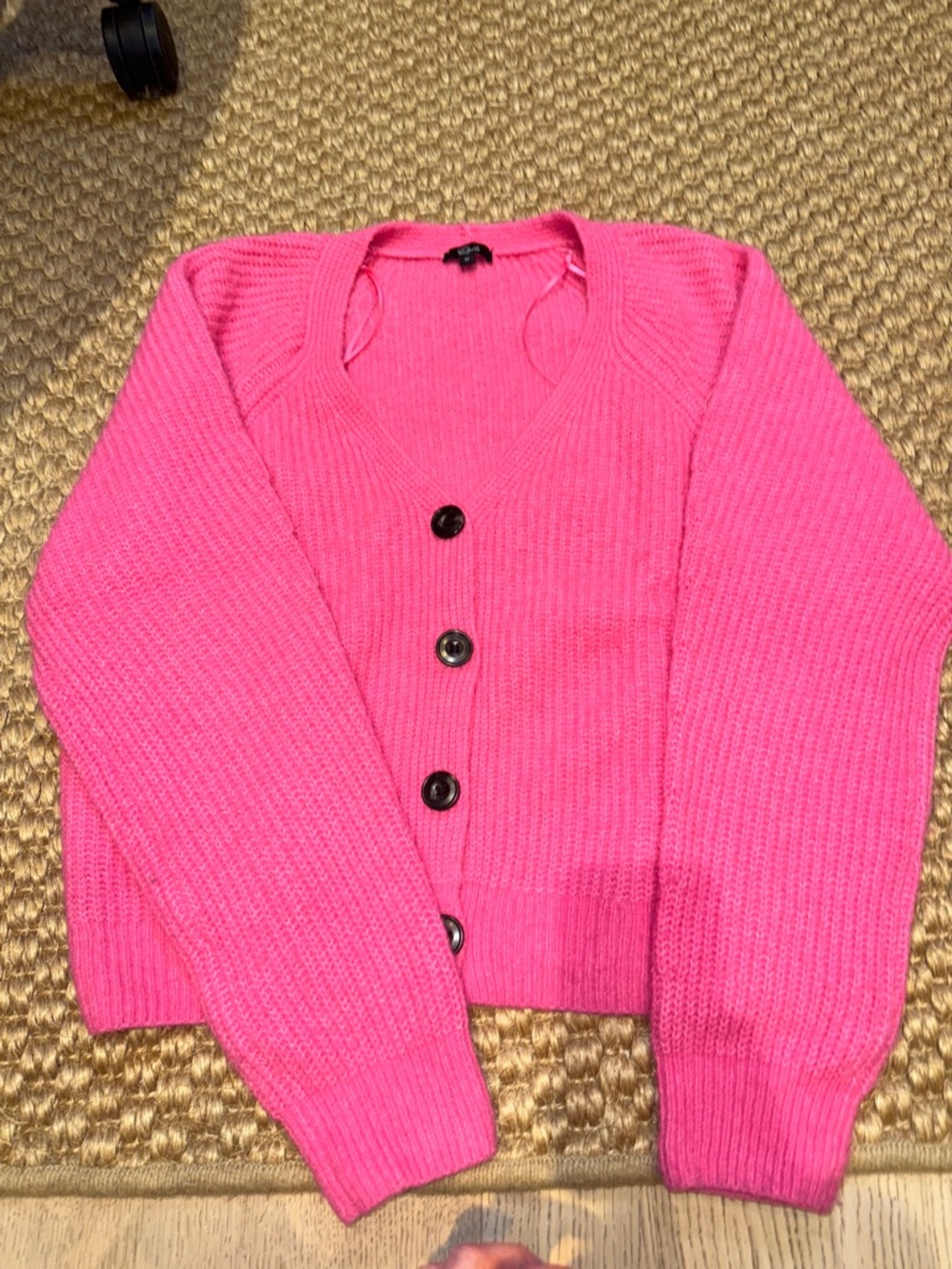 Rails. Pink V-Neck Button Sweater Cardigan